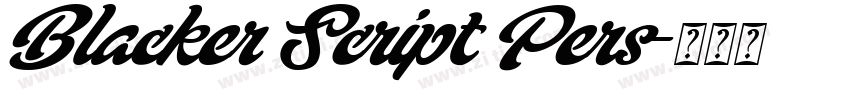 Blacker Script Pers字体转换